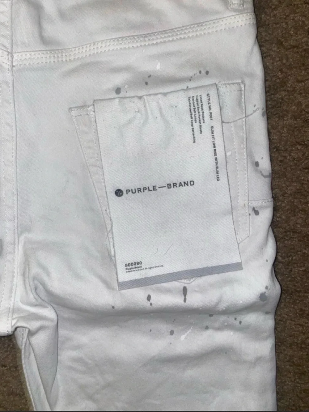 Purple Brand Men's White Skinny Distressed Jeans
